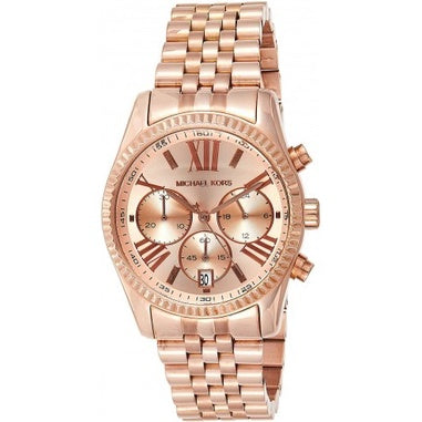 MICHAEL KORS MK5569 Chronograph Lexington Rose Gold-Tone Stainless Steel Ladies Watch (Rose Gold)
