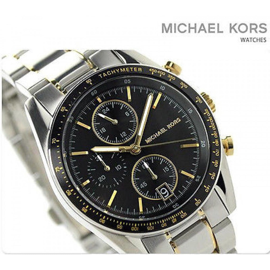 MICHAEL KORS Accelerator Chronograph Black Dial Stainless Steel Men's Watch MK8368