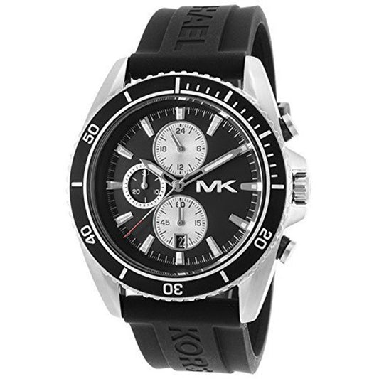 MICHAEL KORS MK8355 Lansing Men's Chronograph Silicone Strap Black