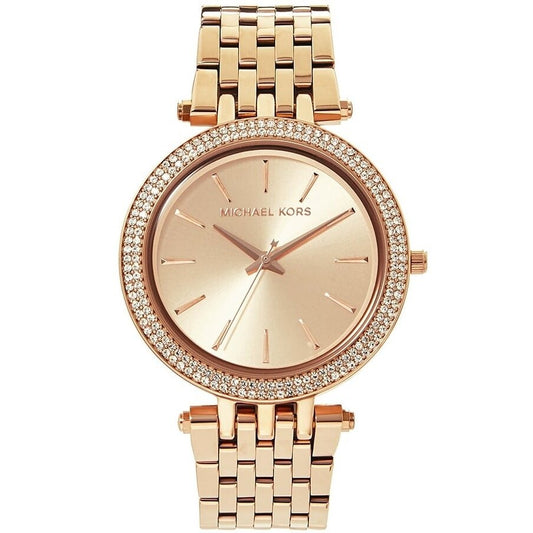 MICHAEL_KORS Ladies MK3192 Darci Rose Gold Dial Pave Bezel ..