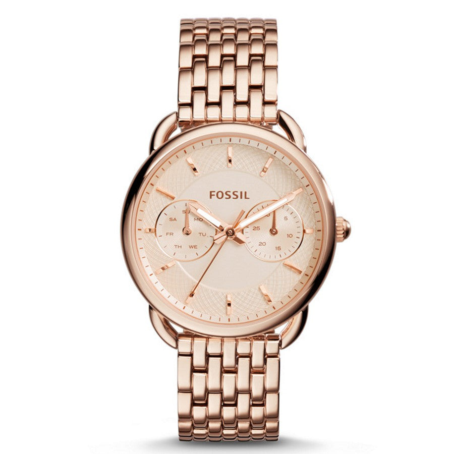 Fossil Women's ES3713 Tailor Multifunction Rose Gold Stainless Steel Watch ..