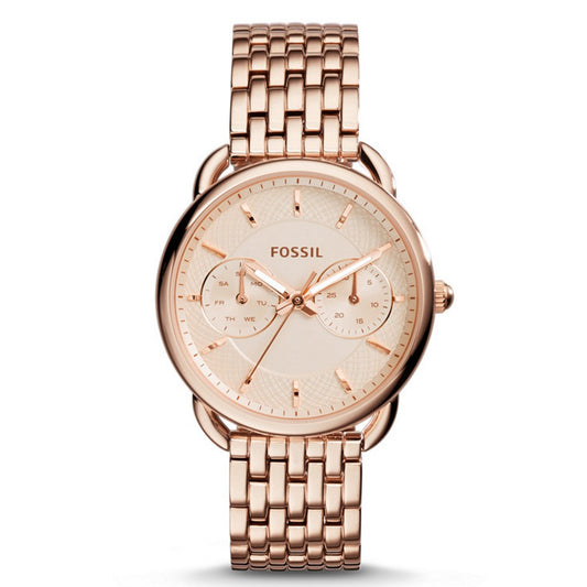 Fossil Women's ES3713 Tailor Multifunction Rose Gold Stainless Steel Watch ..