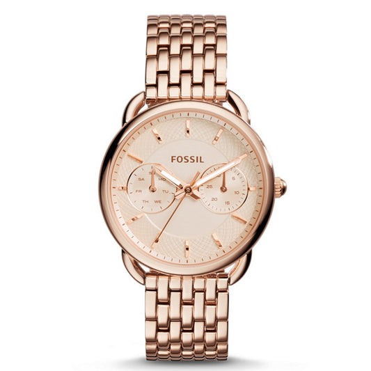 Fossil Women's ES3713 Tailor Multifunction Stainless Steel Watch (Rose Gold) .