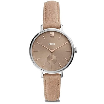 Fossil Women's ES4664 Kalya Three-Hand Blush Leather Watch