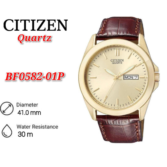Citizen Quartz Gold Tone Analog BF0582-01P Men's Watch