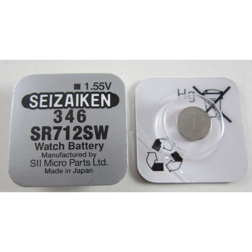 Seizaiken SR712SW 346 SR712 SW 1.55v Silver Oxide Button Cell Watch Battery