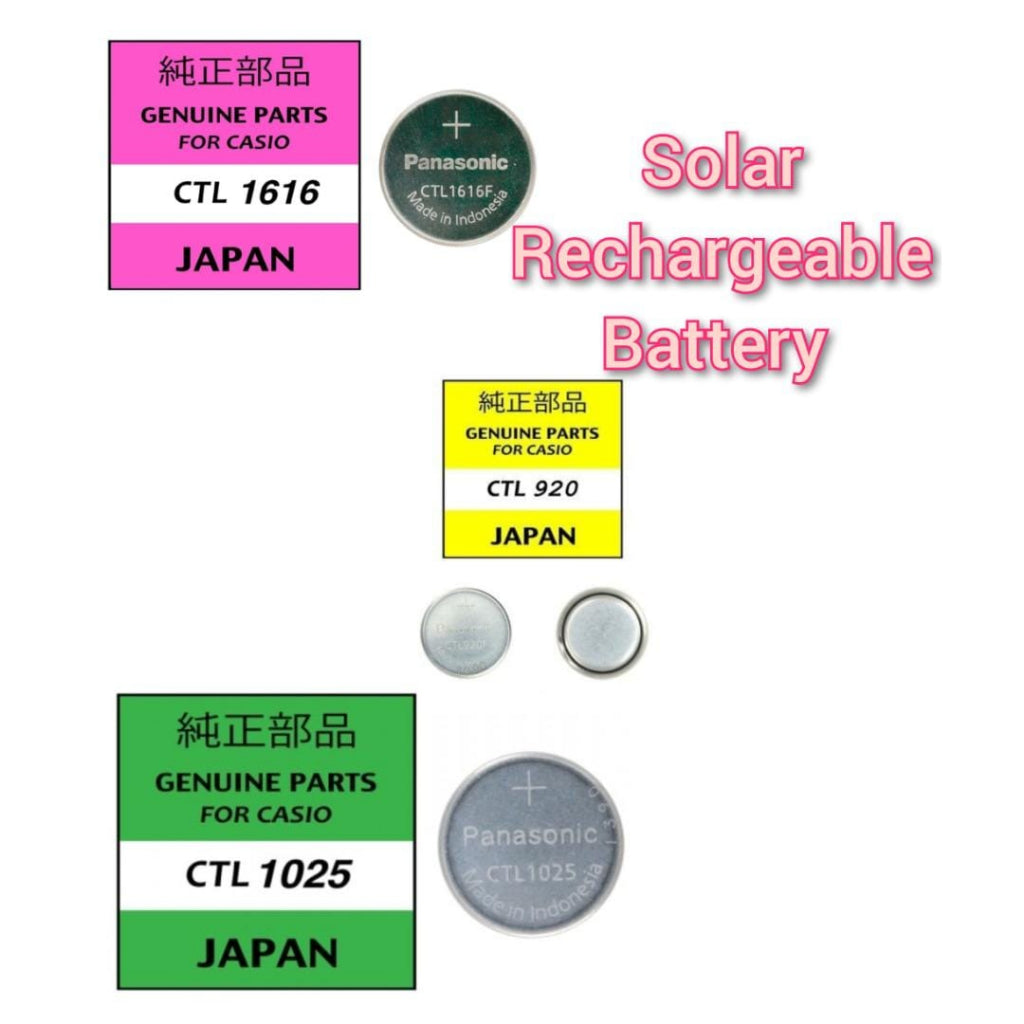 Panasonic CTL1025 Solar Rechargeable Casio Gshock Battery  ...Made in Indonesia