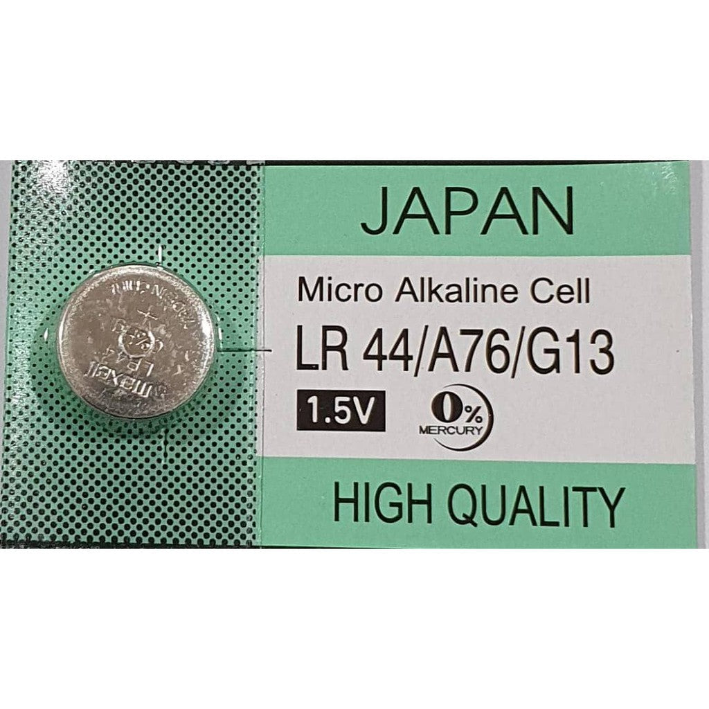 JAPAN MICRO ALKALINE CELL LR44/A76/G13 BATTERY (1.5V) HIGH QUALITY - 1 Piece