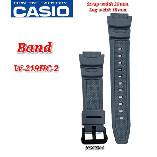 Genuine Casio W-219HC-2 -Replacement Parts - BAND/RESIN