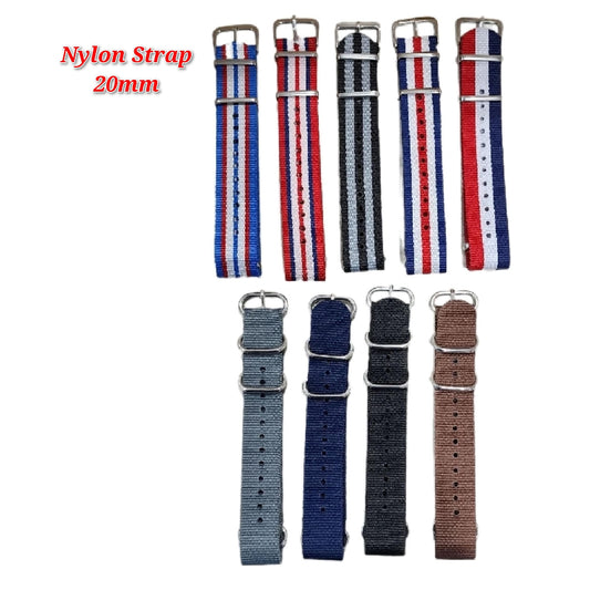 Watch Nylon Strap - Multi colour 20 mm