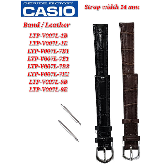 Genuine Casio LTP-V007L (14MM) Replacement Parts - BAND/LEATHER