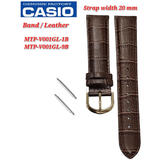 Genuine Casio MTP-V001GL (20MM) Replacement Parts - BAND/LEATHER