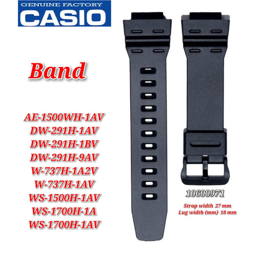 Genuine Casio DW-291H / W-737H / WS-1500H / AE-1500WH -Replacement Parts - BAND/RESIN