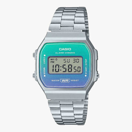 Casio Vintage A168WER-2A Retro Digital Watch Revel in the fusion nostalgia gradated hues