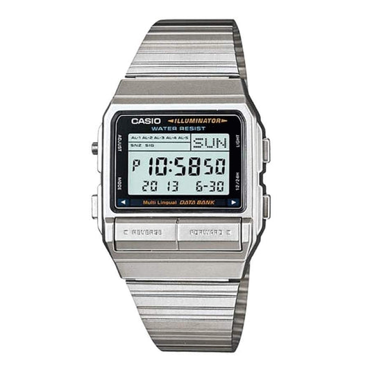 Casio DB-380 Unisex Databank Digital Steel Watch DB-380-1D
