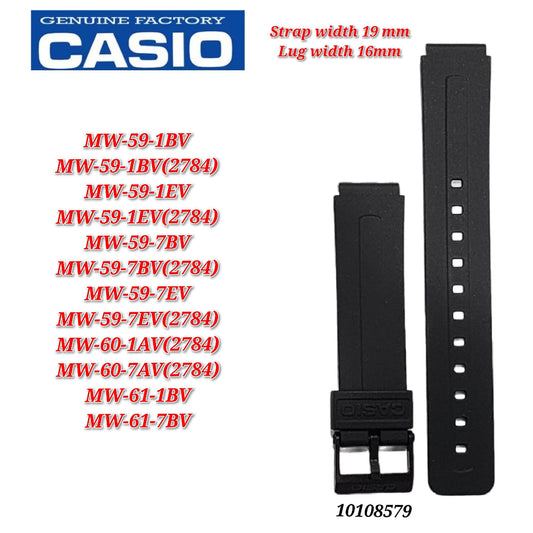 Genuine Casio MW-59 Replacement Parts - BAND/RESIN - 16MM