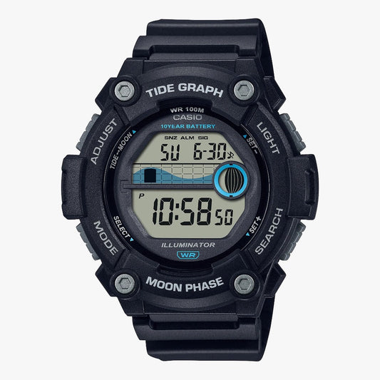 Casio General WS-1300H-1A Resin Band Men Youth Watch with Tide and Moon Graph ..