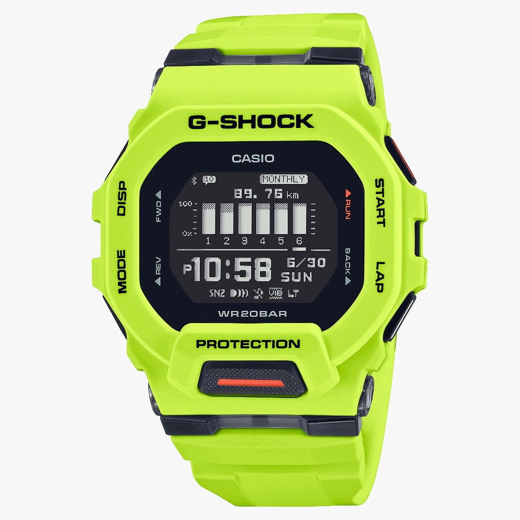 (Japan Set) Casio G-Shock G-Squad GBD-200-9JF Yellow-Green Resin Band Men Sports Watch - GBD-200