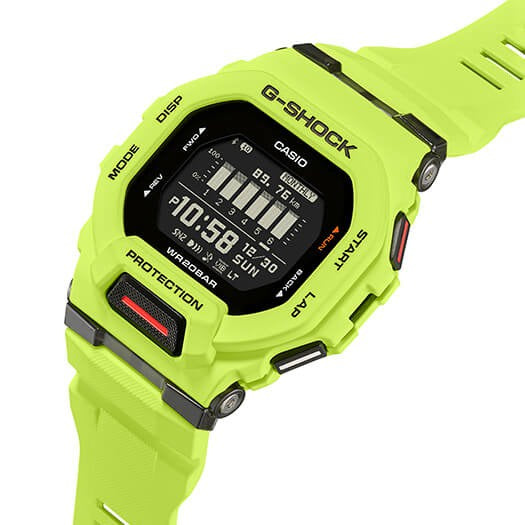 (Japan Set) Casio G-Shock G-Squad GBD-200-9JF Yellow-Green Resin Band Men Sports Watch - GBD-200