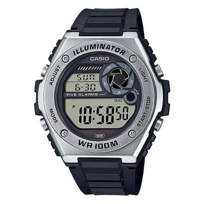 Casio General MWD-100H-1B Black Resin Band Men Watch