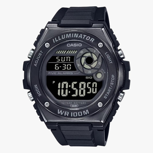 Casio General MWD-100HB-1B Black Resin Band Men Watch