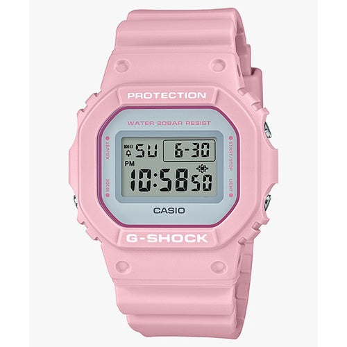 (Japan Set )Casio G-Shock DW-5600SC-4JF Spring Color Pastel Series Digital Pink Resin Watch DW-5600SC