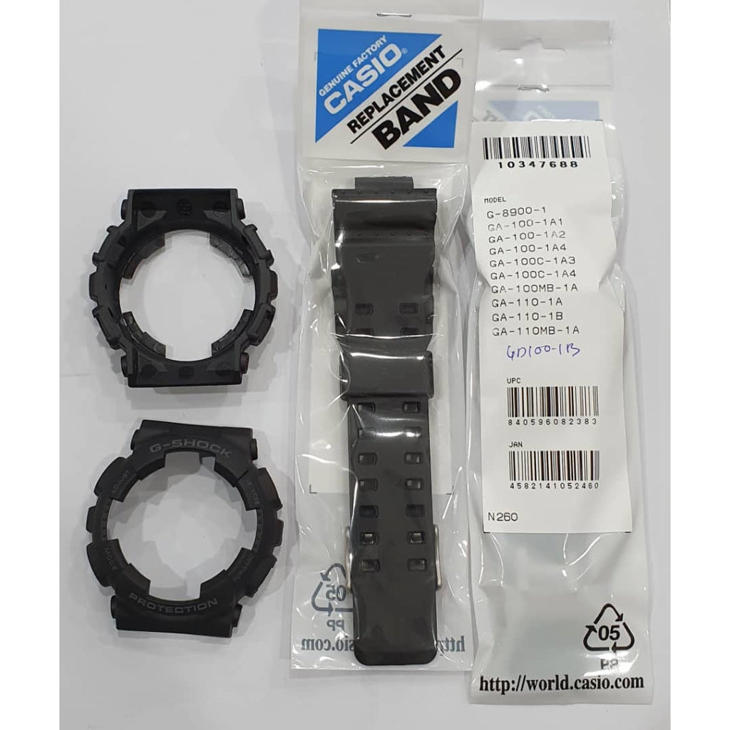 Casio G-Shock GD-100-1B Replacement Parts -Band and Bezel ..