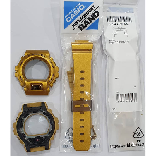 Original Casio G-shock DW-6900GD-9 Replacement Parts - Band and CASE/CENTER ..