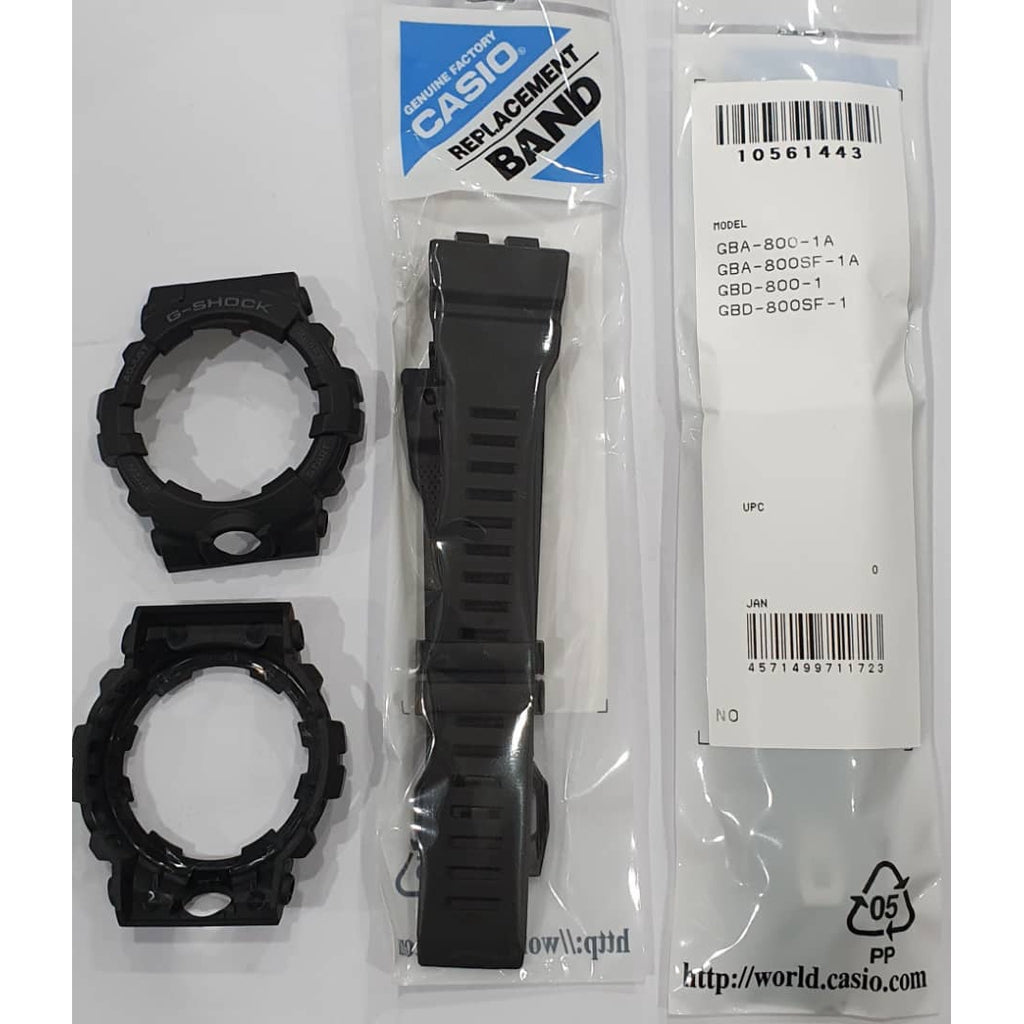 Casio G-Shock GBA-800-1A / GBA-800-8A Replacement Parts -Band and Bezel ..