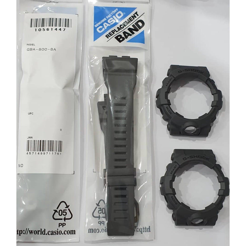 Casio G-Shock GBA-800-1A / GBA-800-8A Replacement Parts -Band and Bezel ..