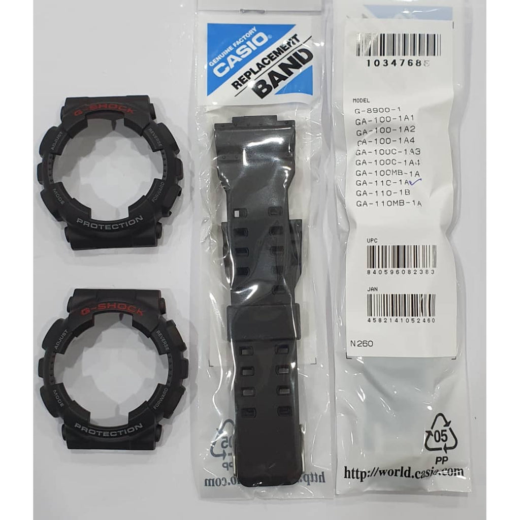 Casio G-Shock GA-110-1A Replacement Parts -Band and Bezel ..