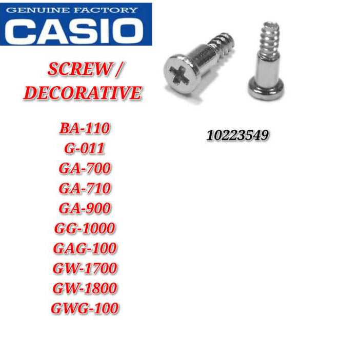 Casio G-shock and Baby-G Replacement Parts - SCREW/DECORATIVE (10223549)