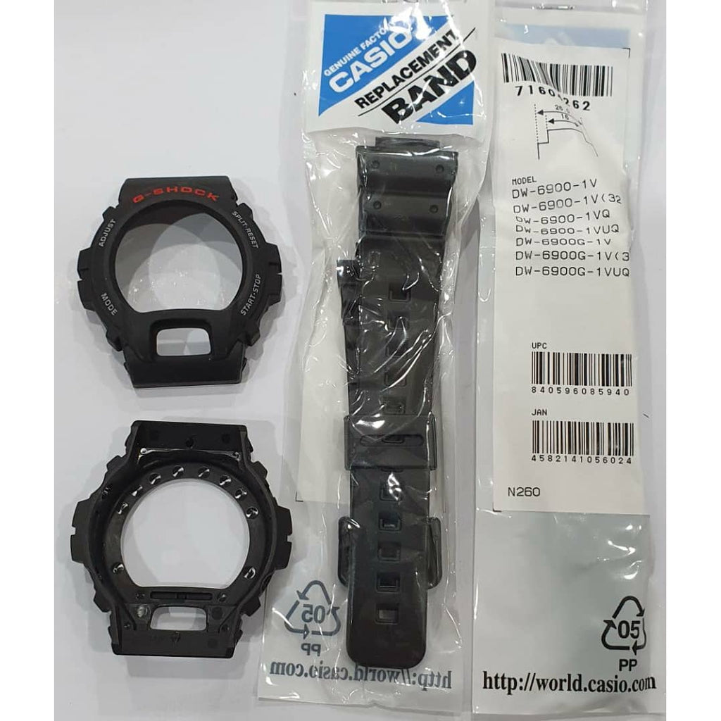 Casio G-shock DW-6900-1V Replacement Parts - Band and Bezel