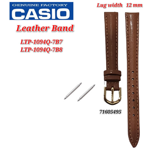 Genuine Casio LTP-1094Q-7B8 / LTP-1094Q-7B7 (12mm) Replacement Parts - BAND/LEATHER