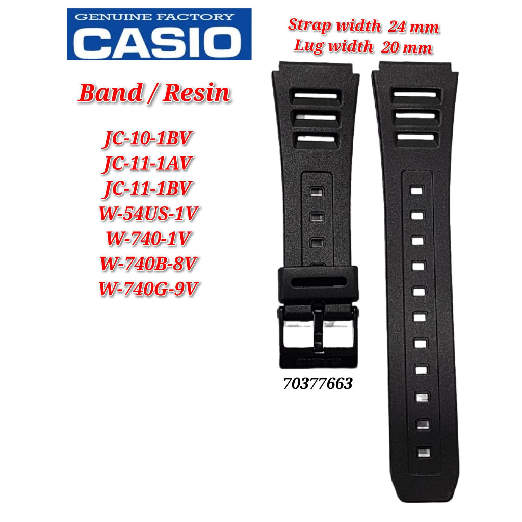 Genuine Casio W-740 Replacement Parts - BAND/RESIN 20mm