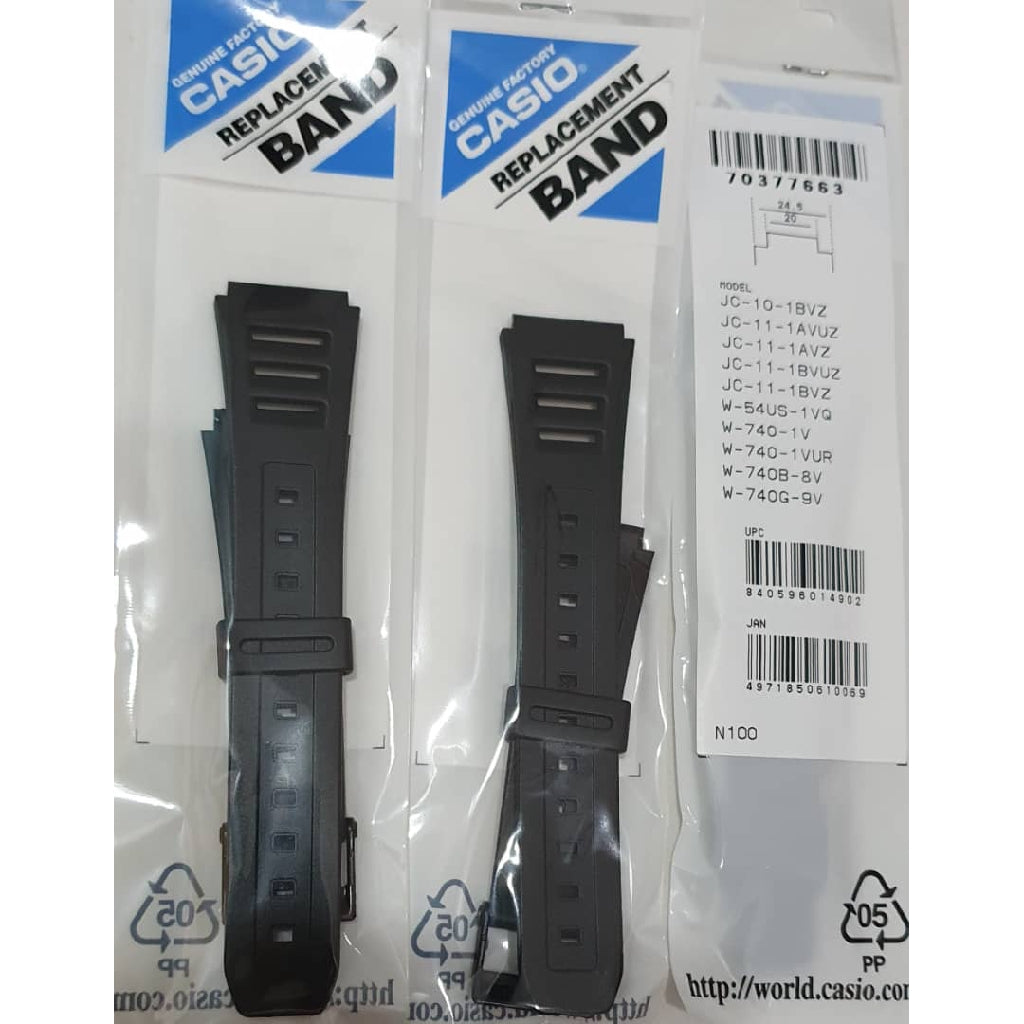 Genuine Casio W-740 Replacement Parts - BAND/RESIN 20mm