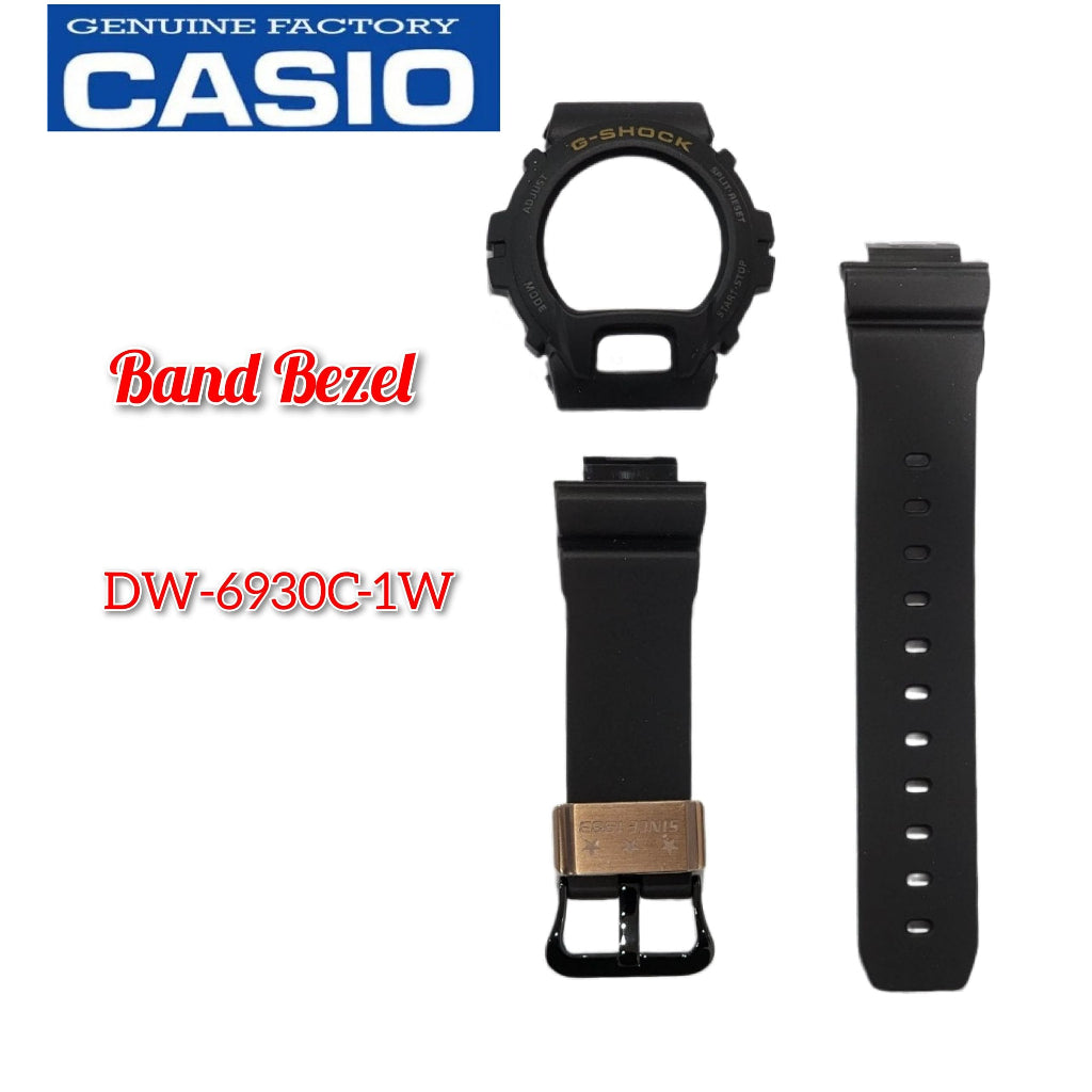 Casio G Shock Strap DW-6930C-1 Black Replacement Parts - Band & Bezel