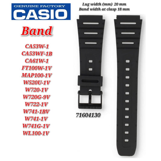 Genuine Casio CA-53W Replacement Parts - BAND/RESIN