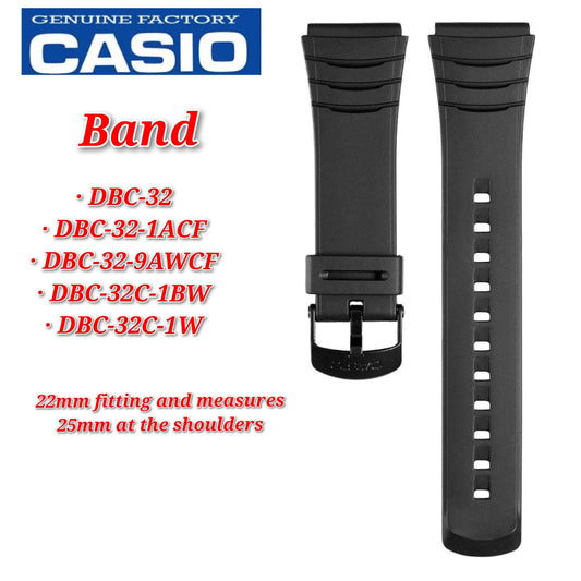 Genuine Casio DBC-32 Replacement Parts - BAND/RESIN