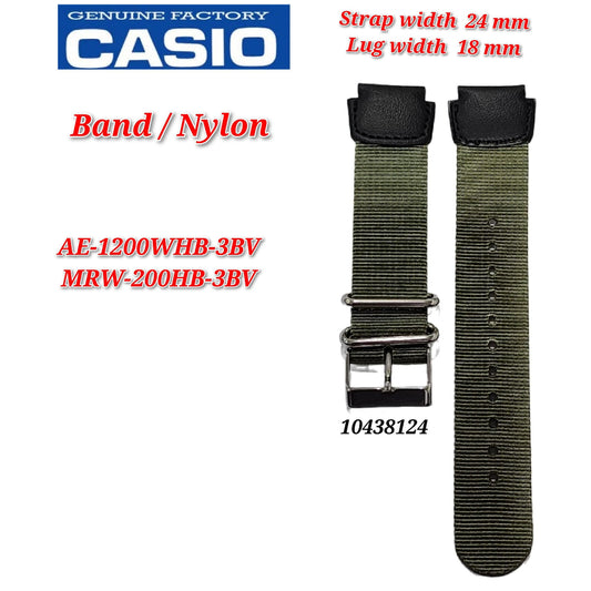 Genuine Casio 18mm AE-1200WHB / MRW-200HB Replacement Parts - BAND/RESIN