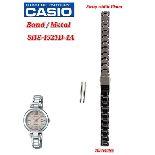 Casio Sheen SHS-4521D-4A Replacement Parts - BAND/METAL (9mm)