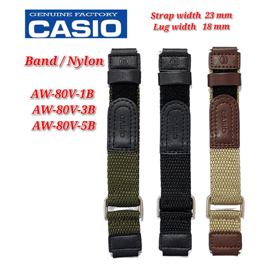 Genuine Casio AW-80V (18mm) Replacement Parts - Cloth/Band -AW-80