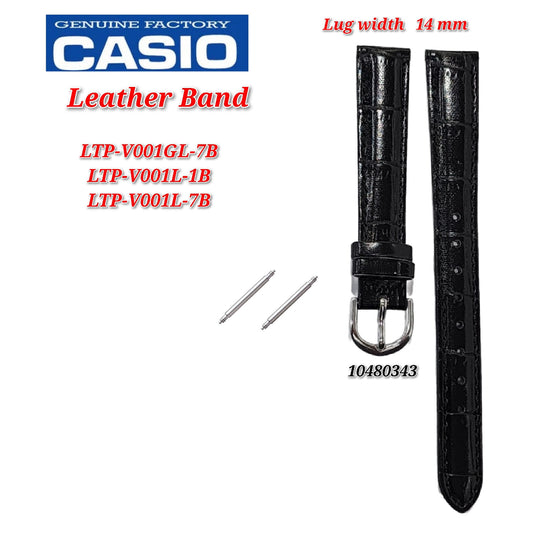 Genuine Casio LTP-V001L (14mm) Replacement Parts - BAND/LEATHER