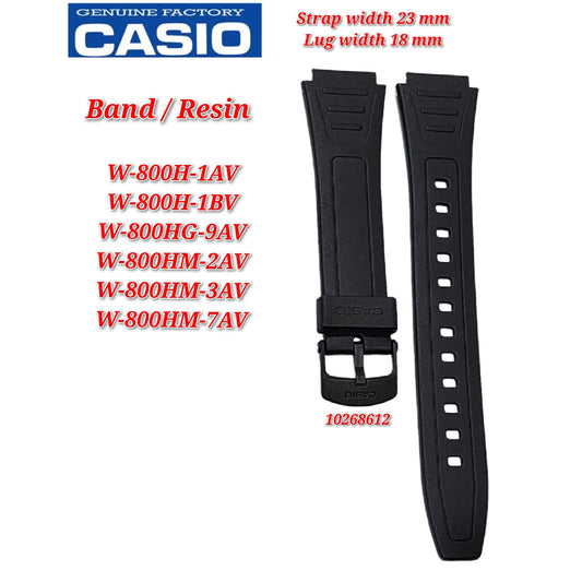 Genuine Casio W-800H / W-800HG / W-800HM (18mm) Replacement Parts - BAND/RESIN