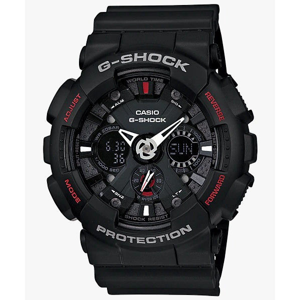 Casio G Shock GA-120-1A Men's Black Resin Strap Digital Watch ..