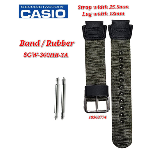 Casio Pro trek SGW-300HB-3A Replacement Parts - BAND/LEATHER CLOTH - 18mm