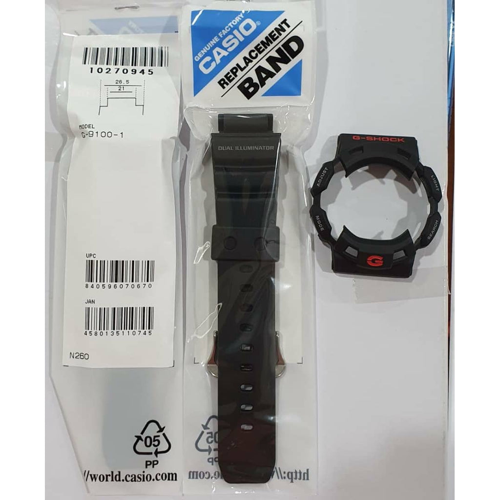 Casio G-shock G-9100-1 Replacement Parts -Band and Bezel