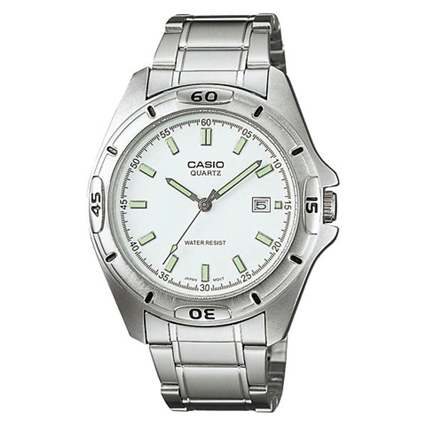 Casio MTP-1244D Men Analog Date Functioning Stainless Steel