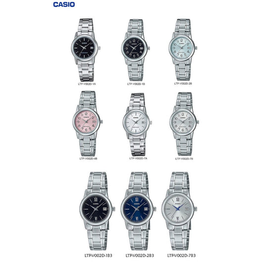 Casio LTP-V002D-2B Women's Analog Date Display