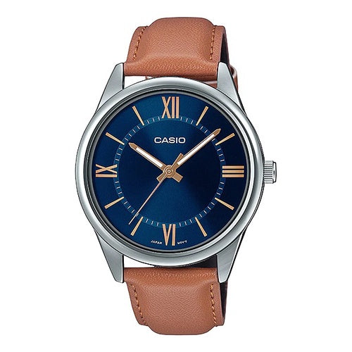 Casio MTP-V005L-2B5 Men's Leather Dress Watch